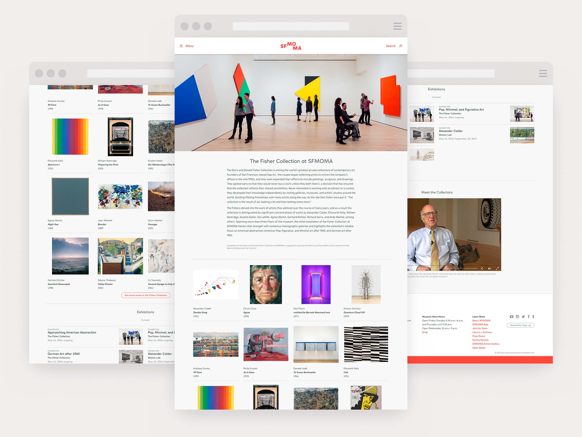 Screenshot of SFMOMA's Fischer Collection page